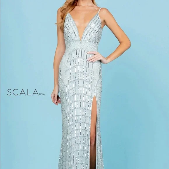 sachin and babi light blue dress Top 10 Prom Dresses